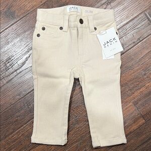 Janie and Jack Cream Slim Fit Jeans